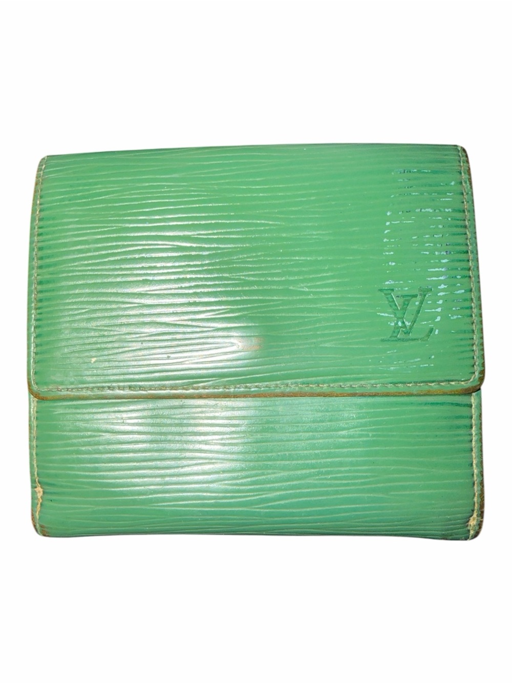Louis Vuitton Vintage Borneo Green Epi Leather Elise Wallet SP0927